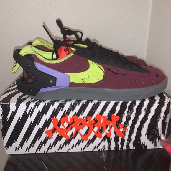 NIKE BLAZER LOW ACRONYM NIGHT MAROON SIZE 11.5M - Picture 5 of 8